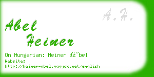 abel heiner business card